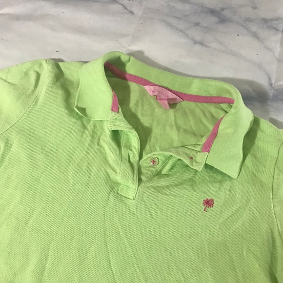 Lilly Pulitzer Pastel Green Island Polo Shirt - Picture 3 of 8